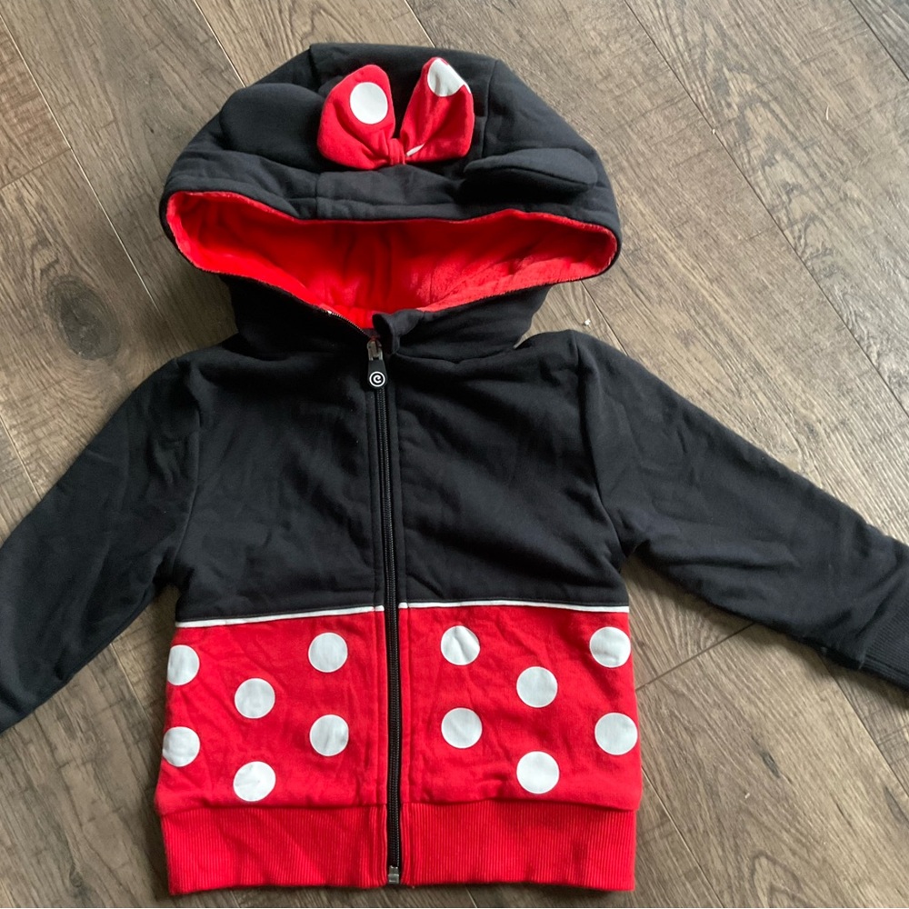 Minnie Mouse hoodie then when tucked inside turns into a plushie